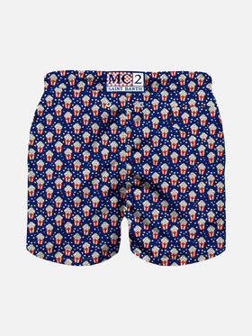 Boy light fabric swim shorts with pop corn print - MC2 Saint Barth