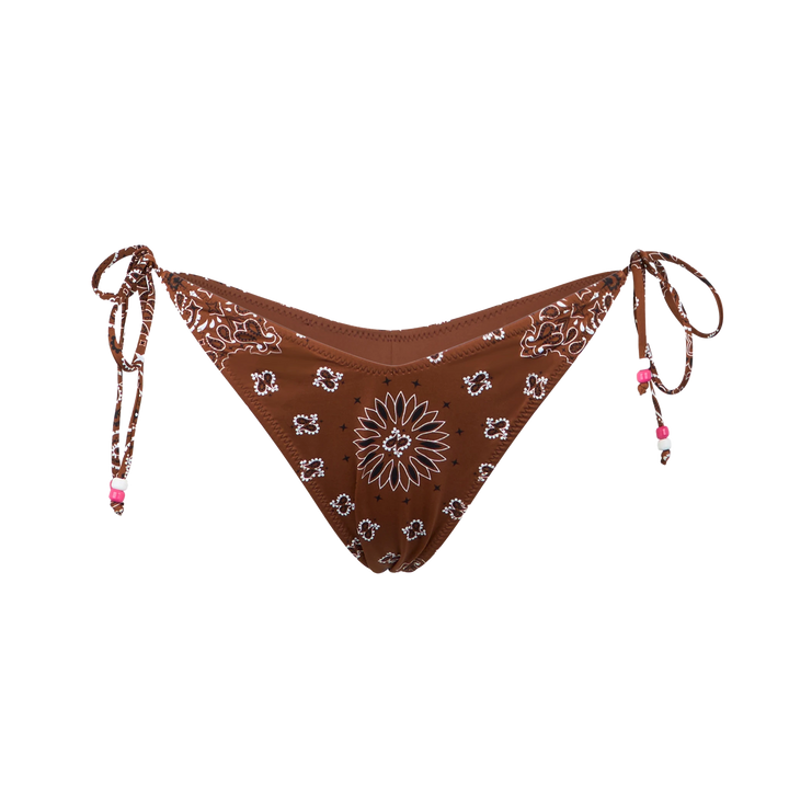 Woman cheeky swim briefs with bandanna print - MC2 Saint Barth