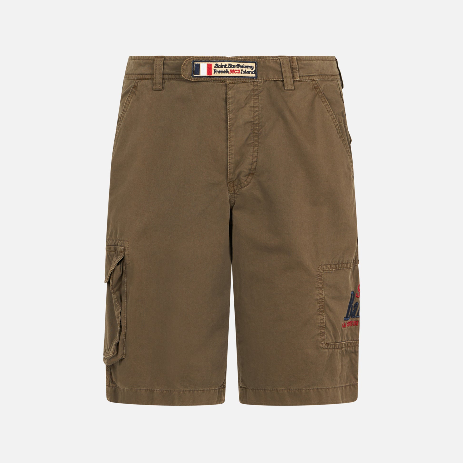 Man brown cargo bermuda with pockets - MC2 Saint Barth
