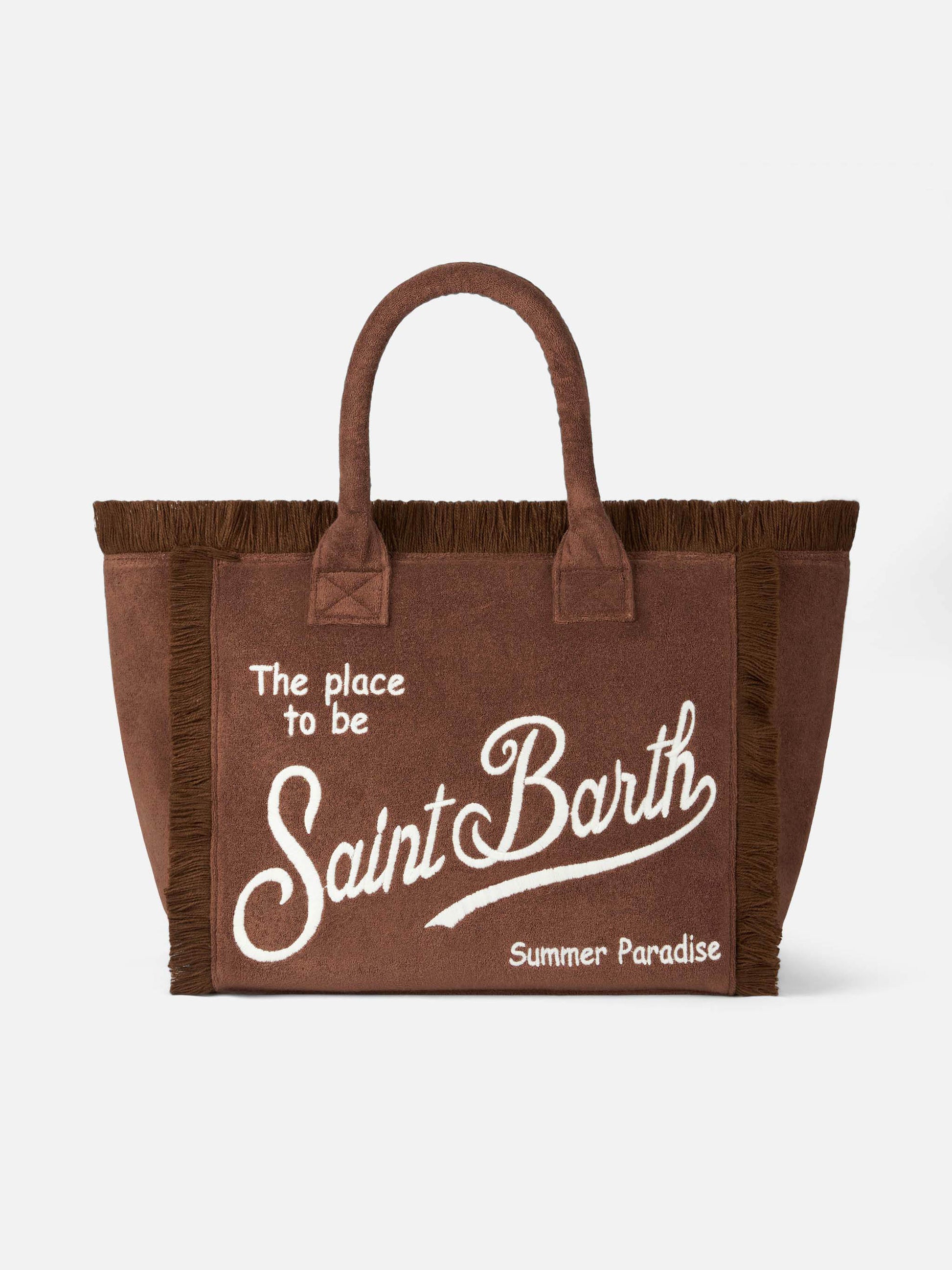 Brown terry Vanity Sponge tote bag - MC2 Saint Barth
