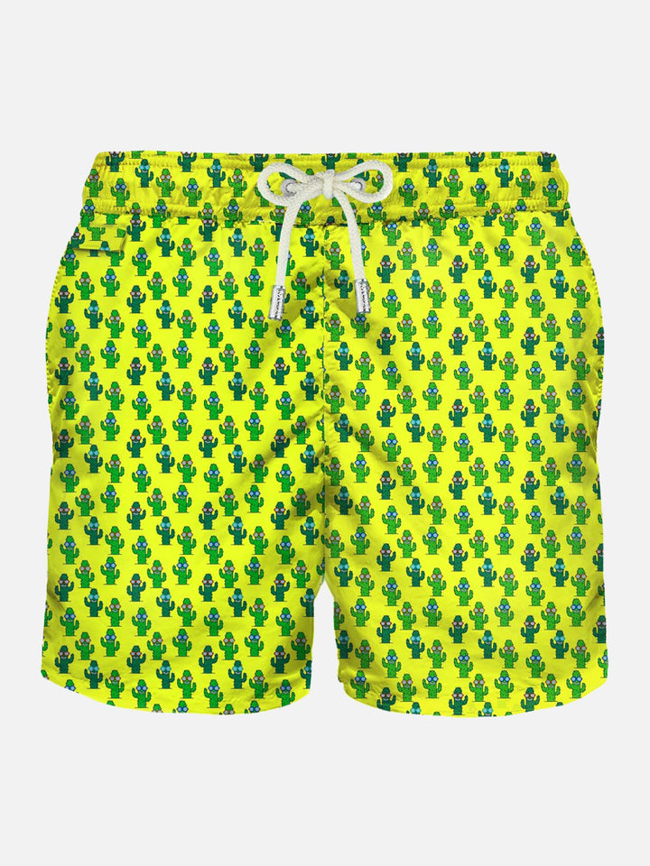 Light fabric man swim shorts cactus print - MC2 Saint Barth