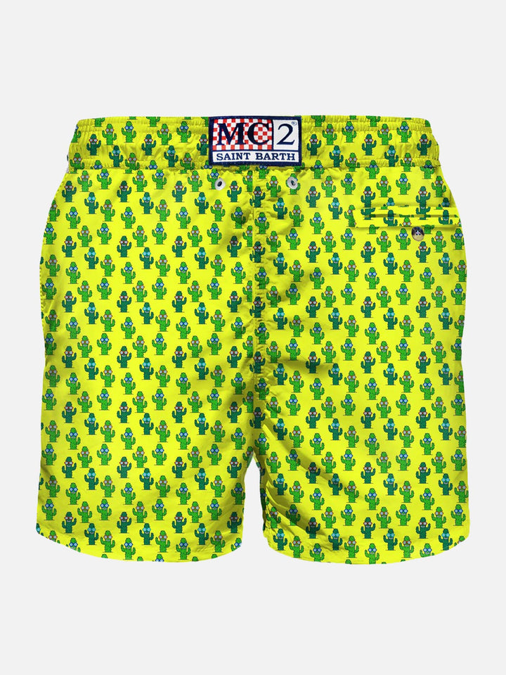 Light fabric man swim shorts cactus print - MC2 Saint Barth