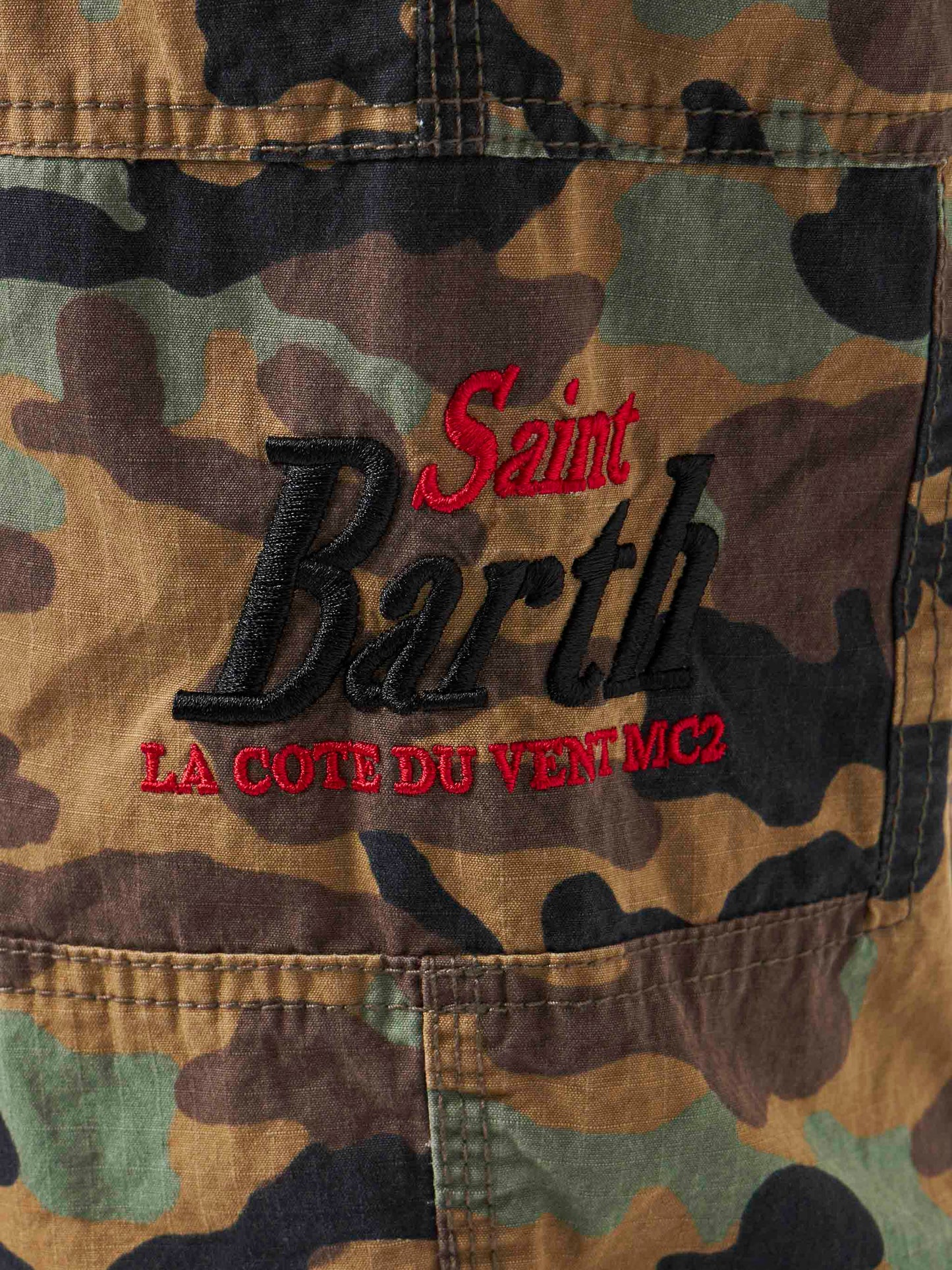 Man camouflage cargo bermuda with pockets - MC2 Saint Barth