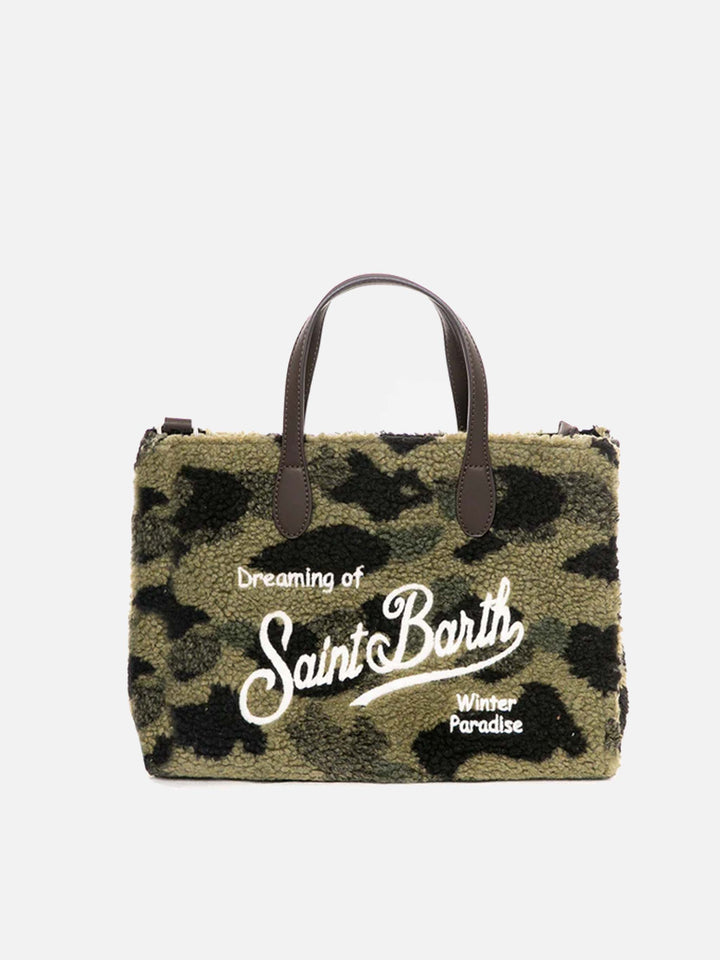 Camouflage sherpa fabric Vivian handbag - MC2 Saint Barth