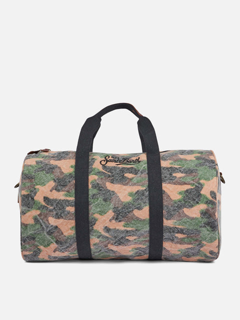 Travel duffel bag with camouflage print - MC2 Saint Barth