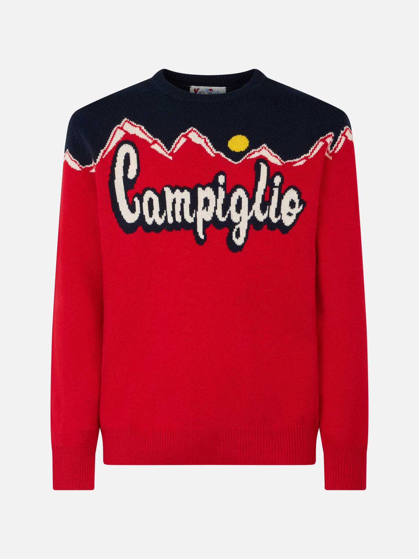 Man crewneck sweater with Campiglio sun jacquard - MC2 Saint Barth