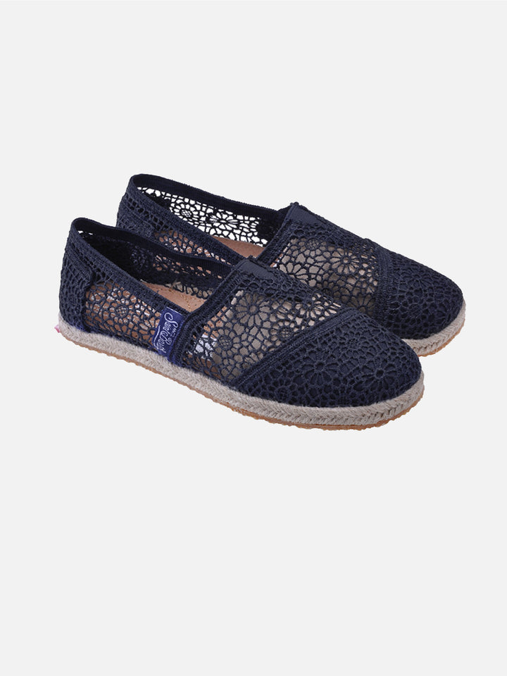 Black macramè espadrillas for woman - MC2 Saint Barth