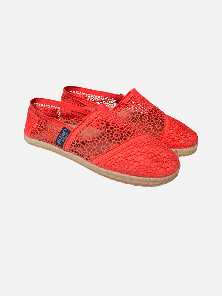 Peach pink macramè espadrillas - MC2 Saint Barth