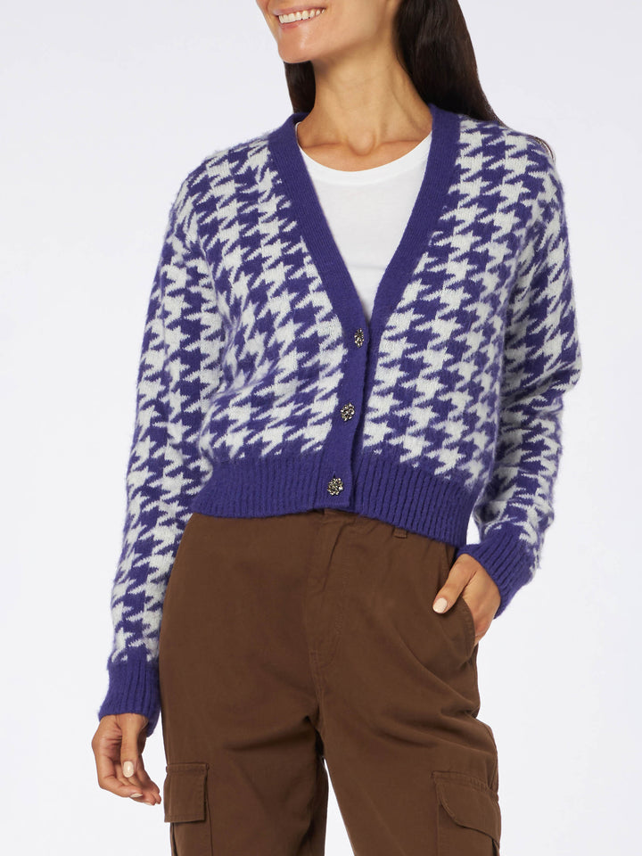 Woman crop cardigan with jewel buttons - MC2 Saint Barth