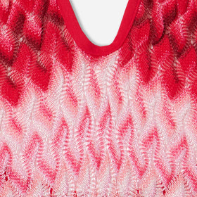 Girl knit dress chevron pattern - MC2 Saint Barth