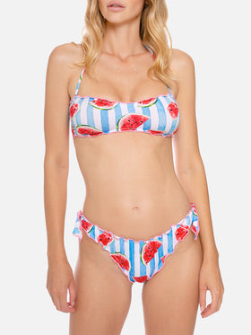 Bandeau bikini watermelon print - MC2 Saint Barth