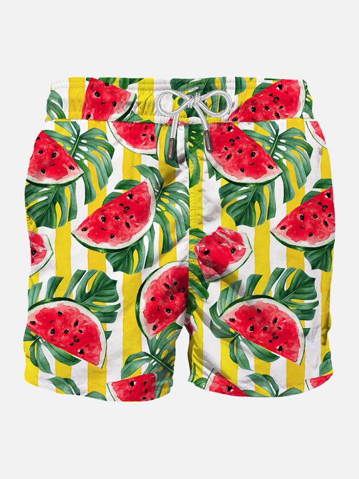 Mid-length swim shorts with watermelon print - MC2 Saint Barth