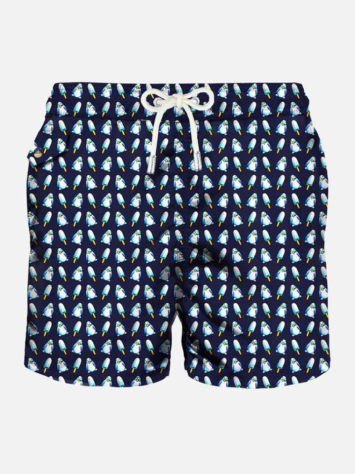 Man swim shorts penguins micro print - MC2 Saint Barth