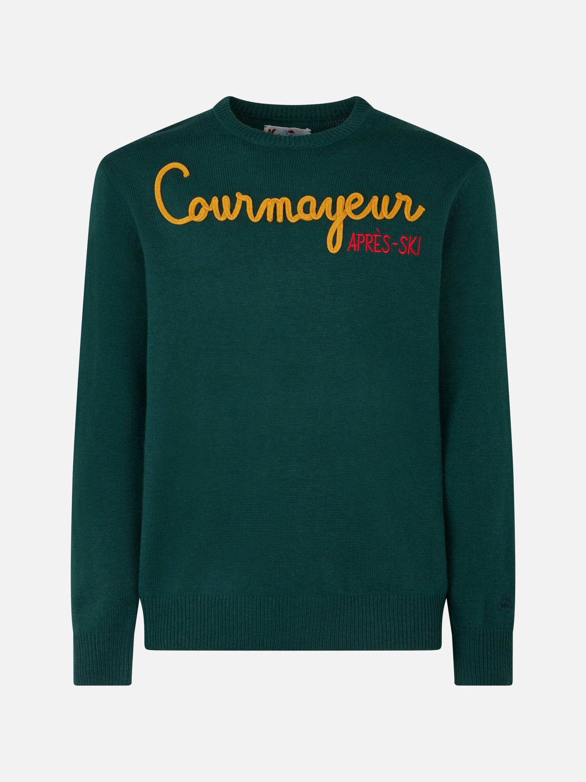 Man crewneck sweater with Courmayeur Après Ski embroidery - MC2 Saint Barth
