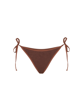 Woman crinkle brown swim briefs - MC2 Saint Barth
