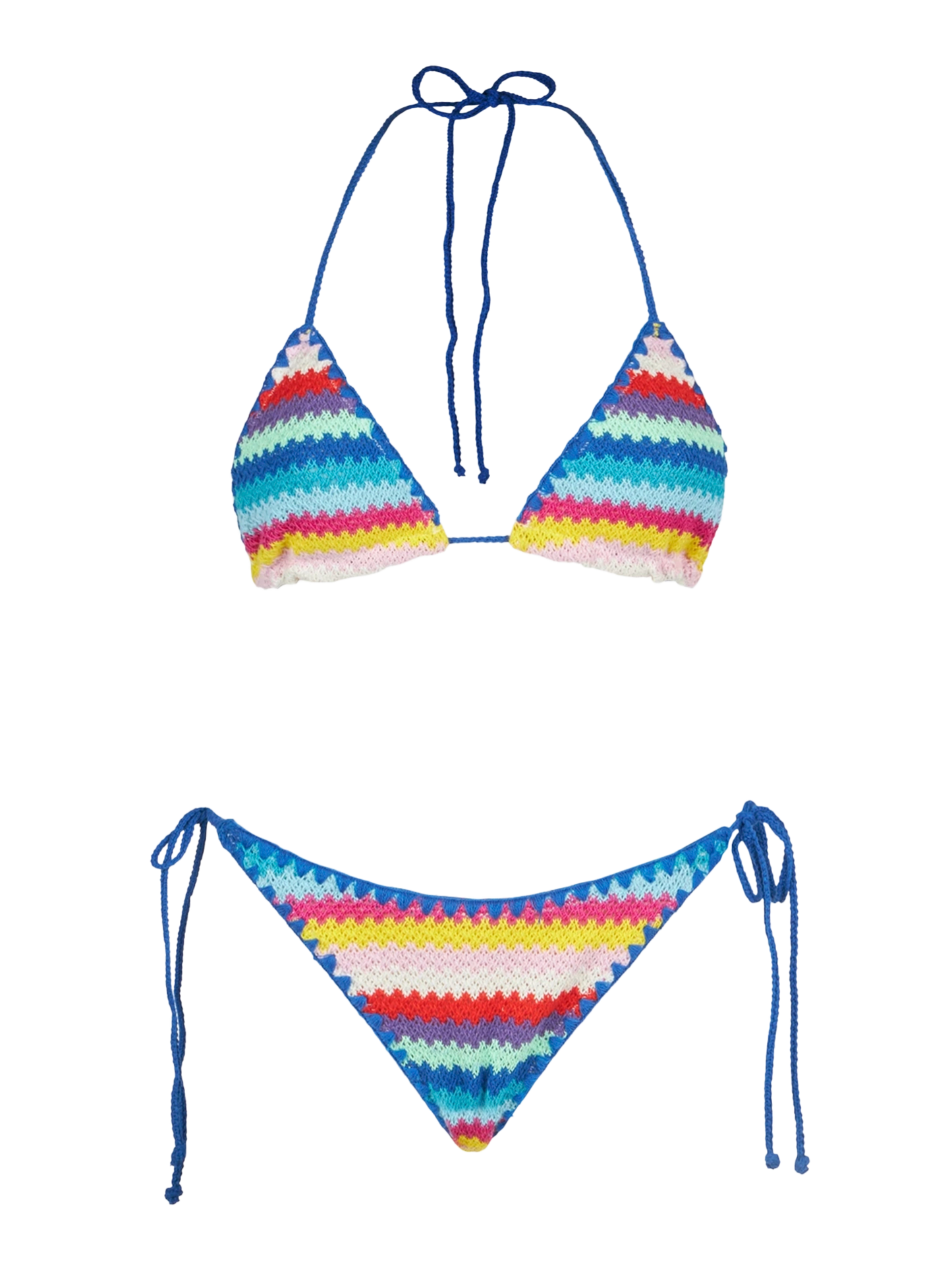 Woman striped crochet triangle bikini - MC2 Saint Barth
