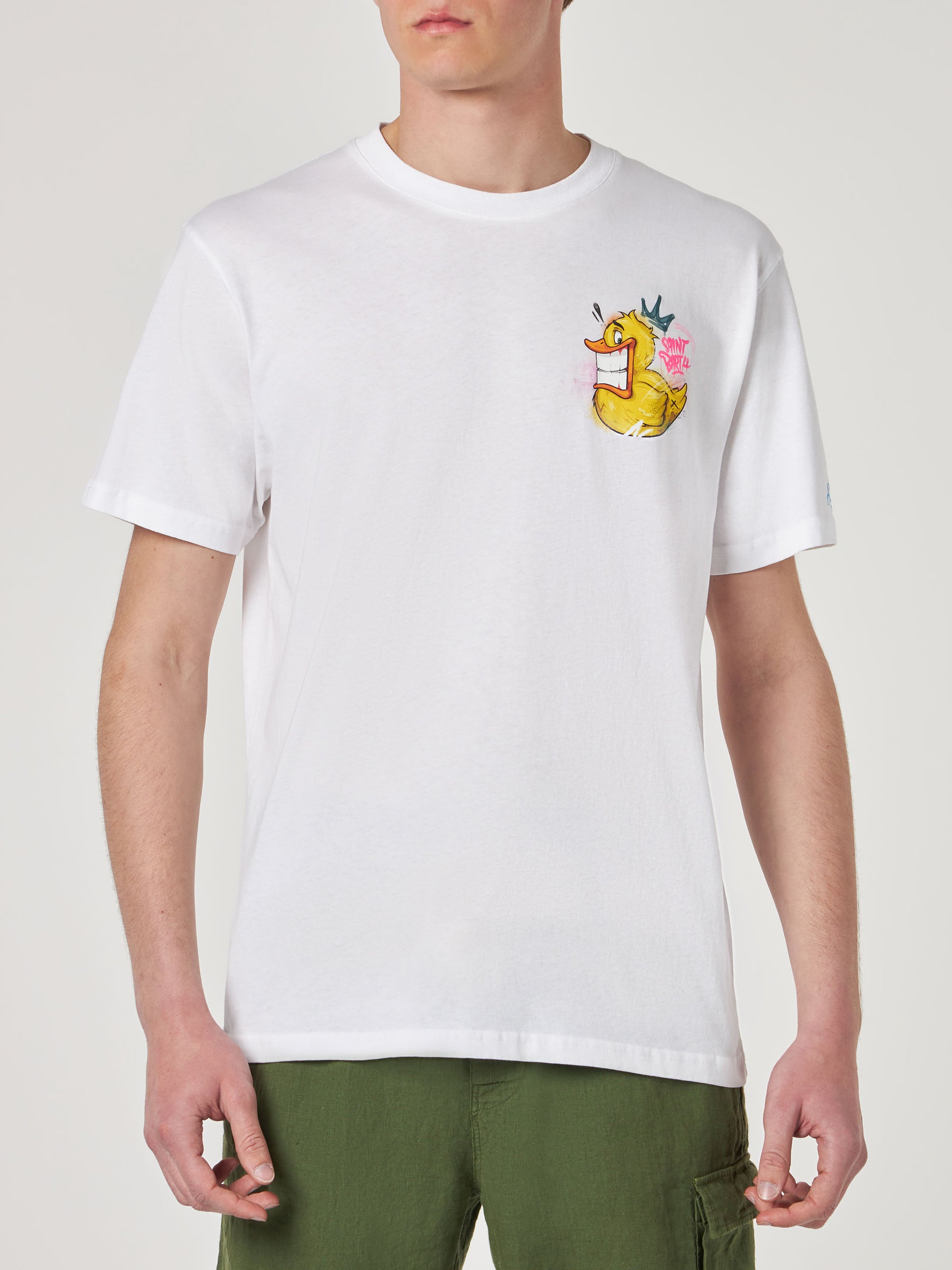 Man t-shirt with Crypto duck print | CRYPTO PUPPETS® SPECIAL EDITION - MC2 Saint Barth