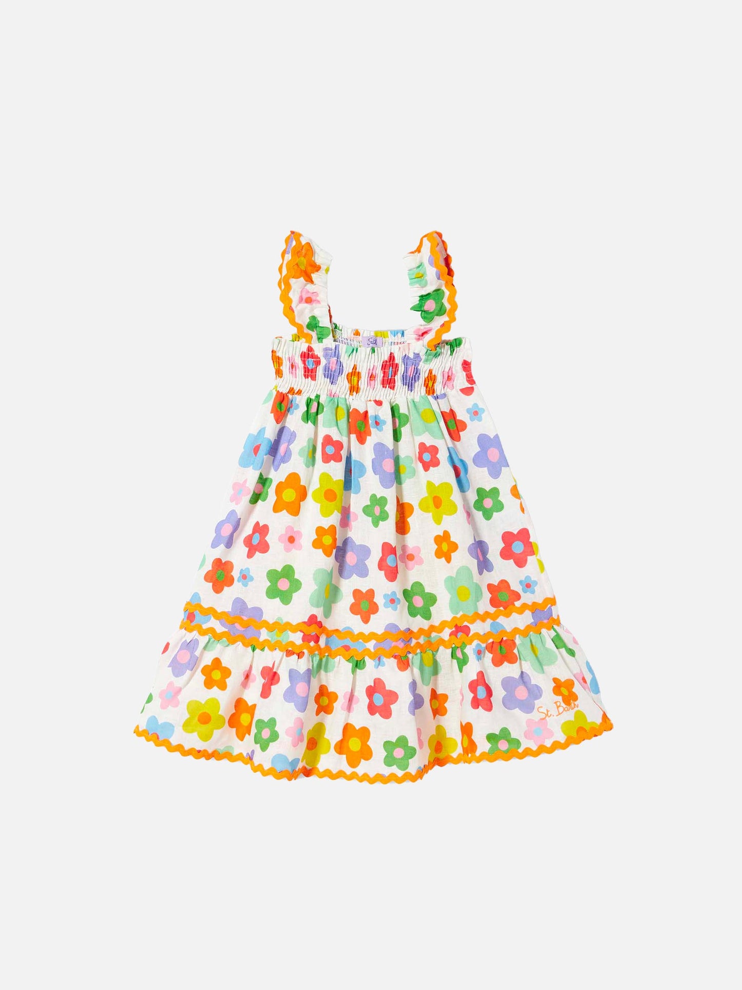 Girl dress with multicolor flowers - MC2 Saint Barth
