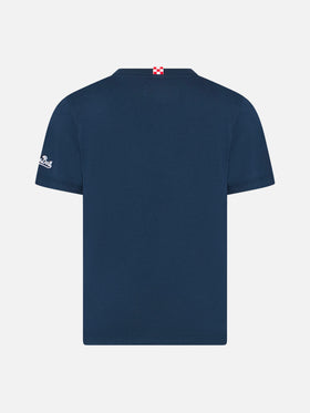 Boy cotton t-shirt with dinosaur print - MC2 Saint Barth