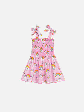Cotton dress Lola with unicorn cat print - MC2 Saint Barth