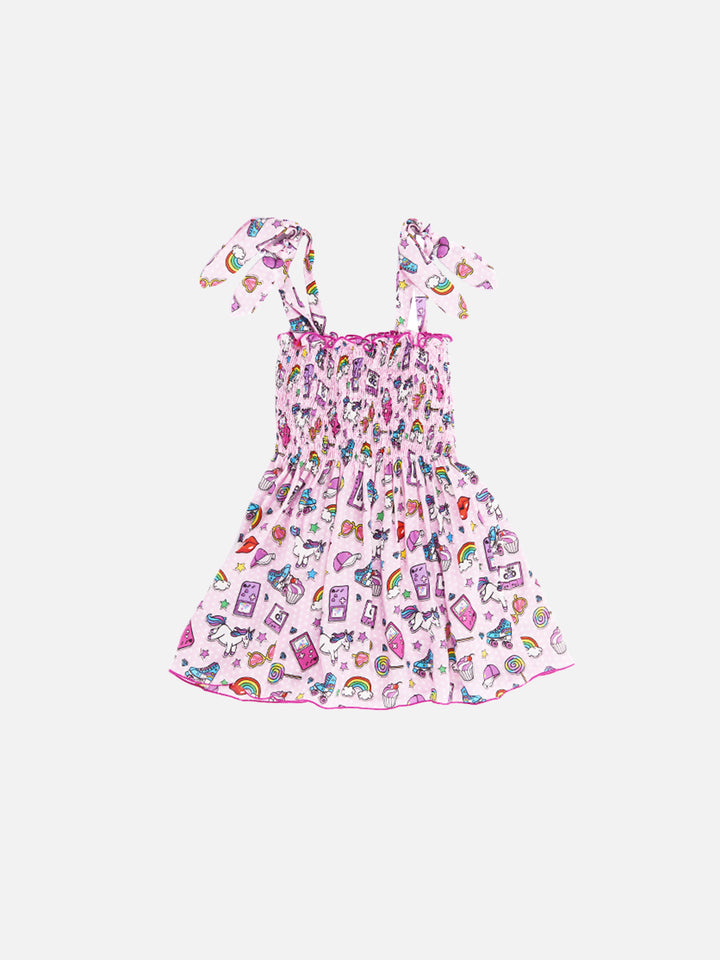 Cotton dress Lola with rainbow print - MC2 Saint Barth