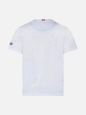 Boy cotton t-shirt with printed pocket - MC2 Saint Barth