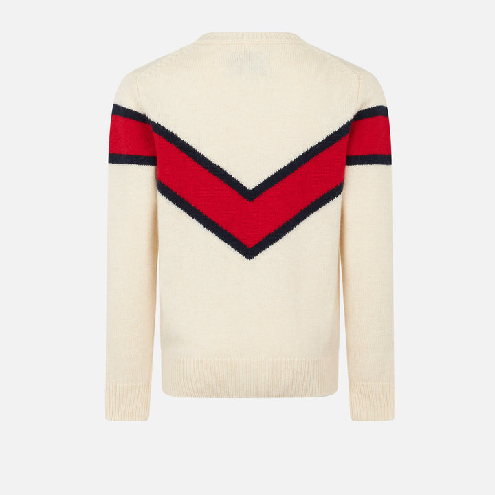 Boy crewneck sweater with Saint Barth ski embroidery - MC2 Saint Barth