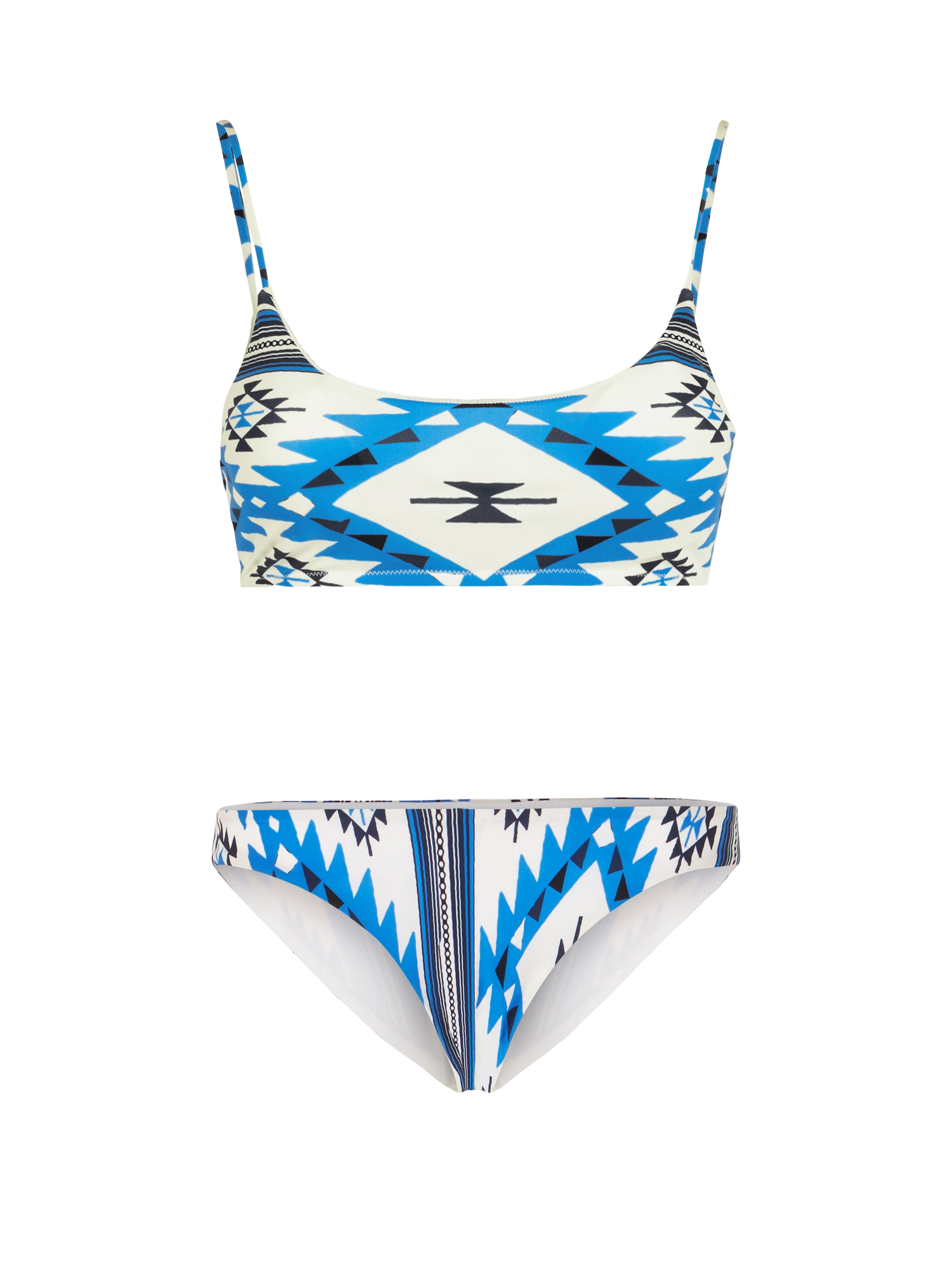 Woman bralette bikini with ikat print - MC2 Saint Barth