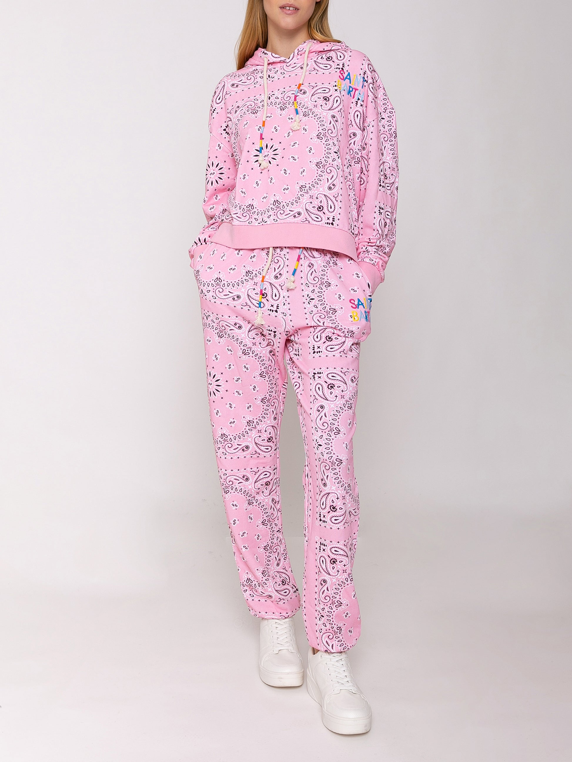 Cotton bandanna hoodie with Saint Barth embroidery - MC2 Saint Barth
