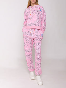 Cotton bandanna hoodie with Saint Barth embroidery - MC2 Saint Barth