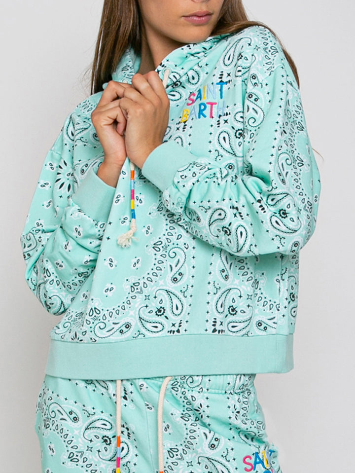 Cotton bandanna hoodie with Saint Barth embroidery - MC2 Saint Barth