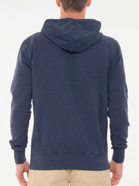 Blue cotton hoody with embroidery - MC2 Saint Barth