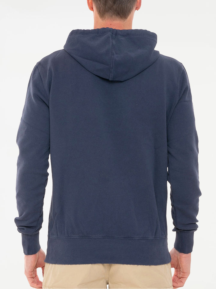 Blue cotton hoody with embroidery - MC2 Saint Barth