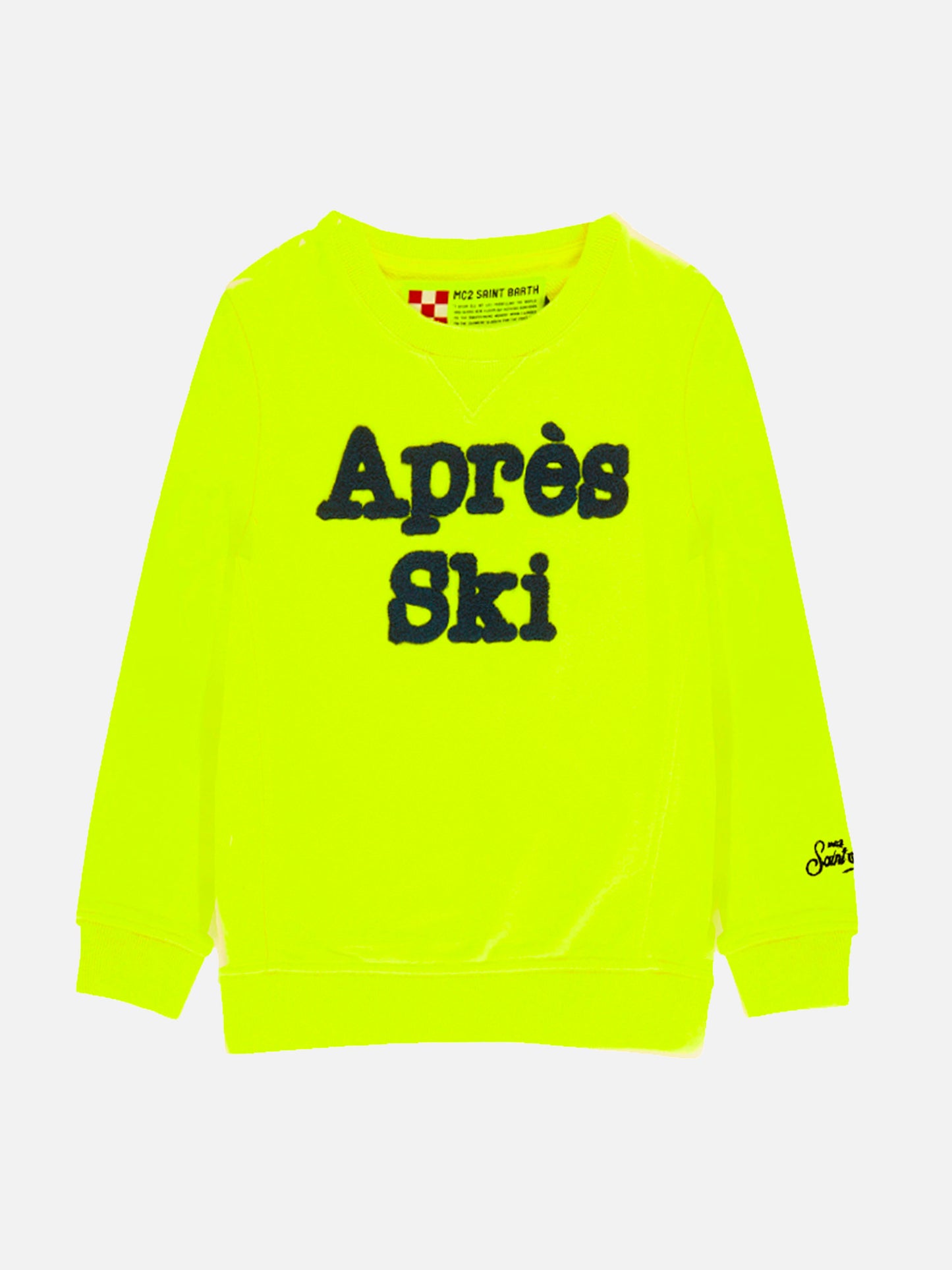 Apres Ski yellow fluo boy's sweatshirt - MC2 Saint Barth
