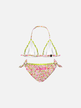 Girl triangle flower bikini | Made with Liberty fabric - MC2 Saint Barth