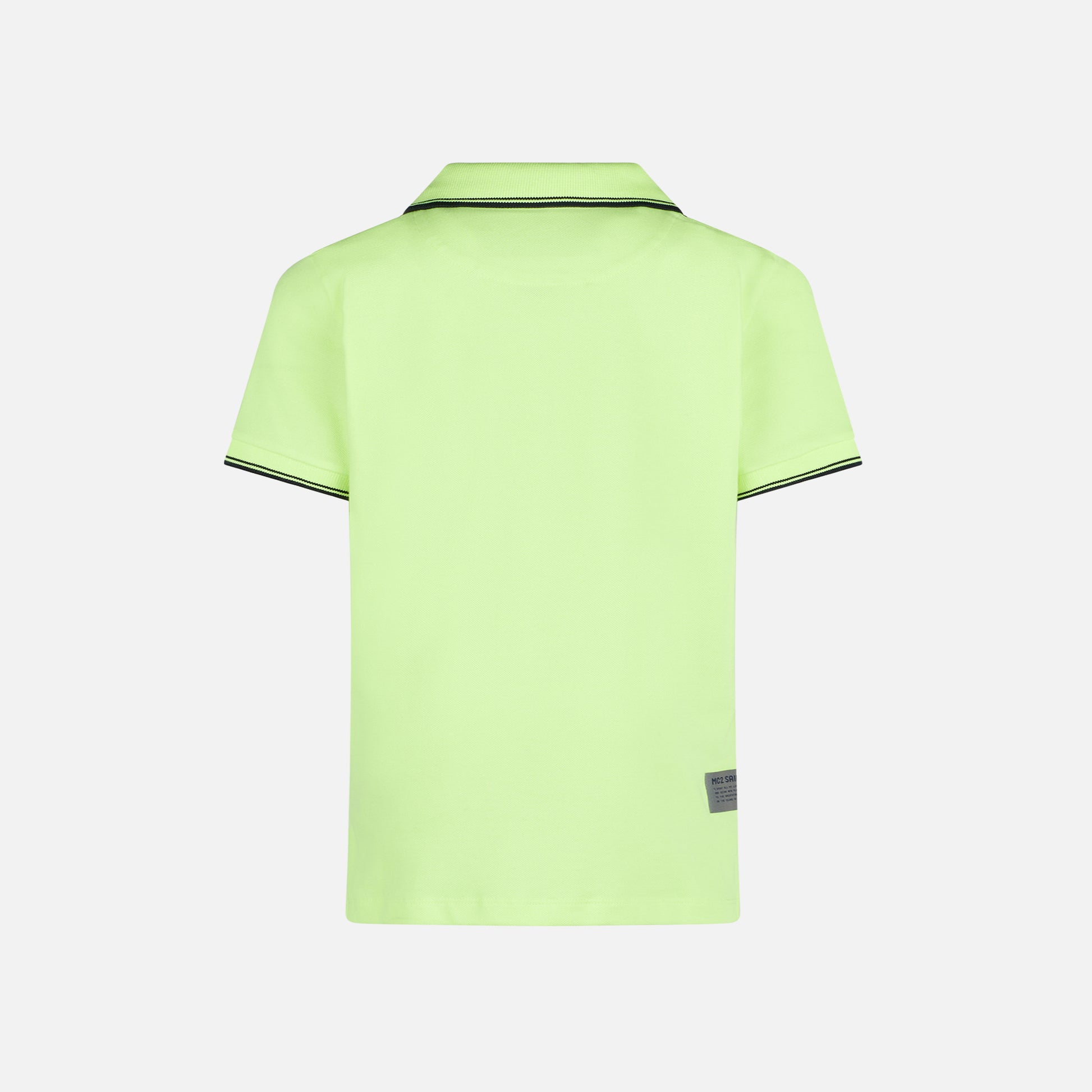 Fluo yellow piquet polo with St. Barth logo - MC2 Saint Barth