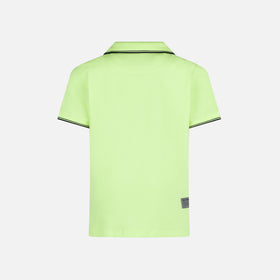 Fluo yellow piquet polo with St. Barth logo - MC2 Saint Barth