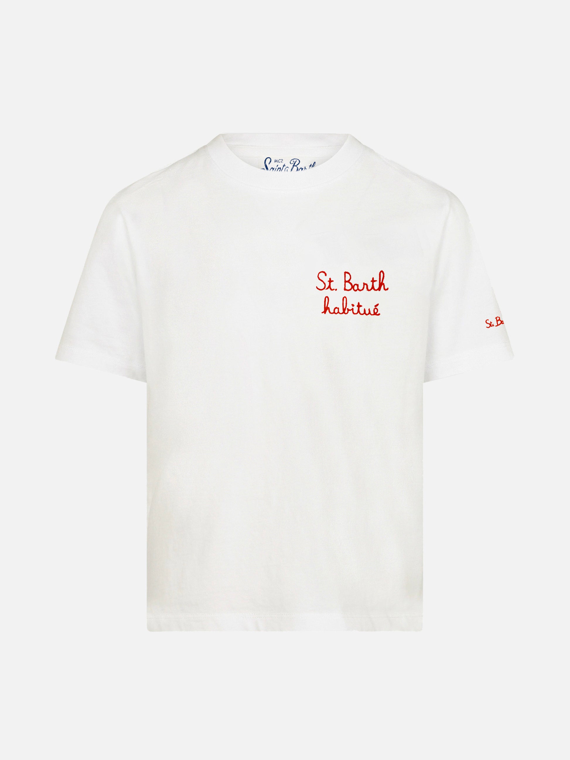 Boy t-shirt with St. Barth habitué embroidery - MC2 Saint Barth