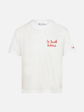 Boy t-shirt with St. Barth habitué embroidery - MC2 Saint Barth