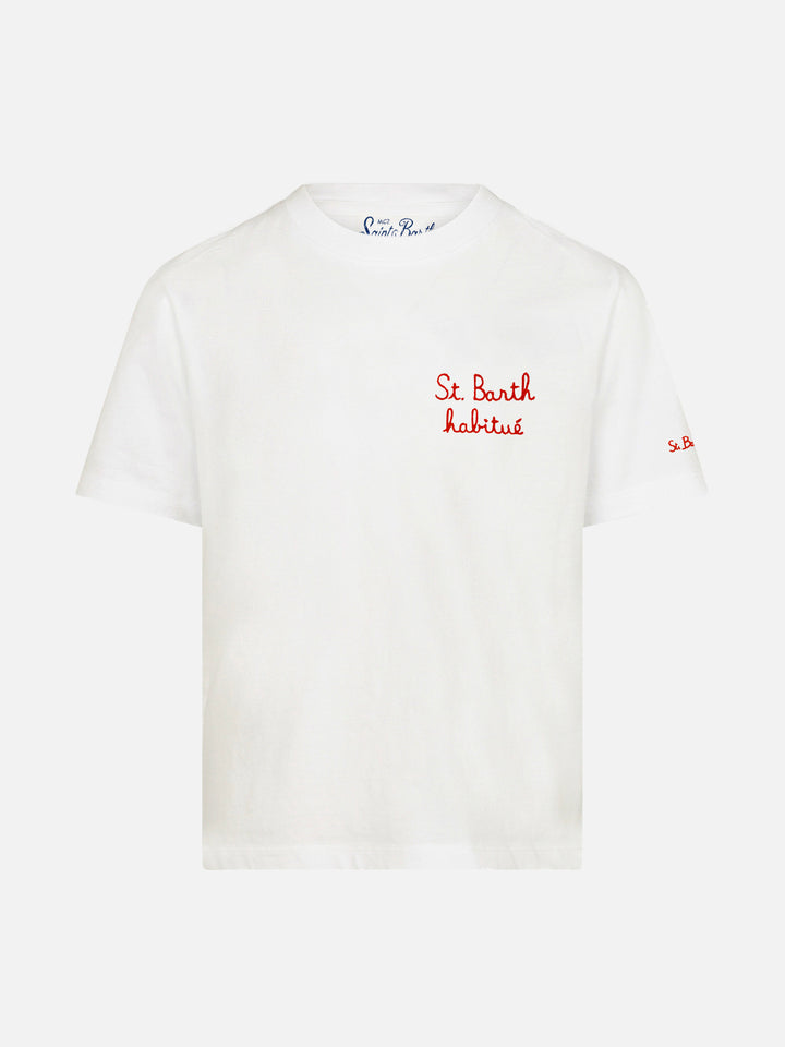 Boy t-shirt with St. Barth habitué embroidery - MC2 Saint Barth