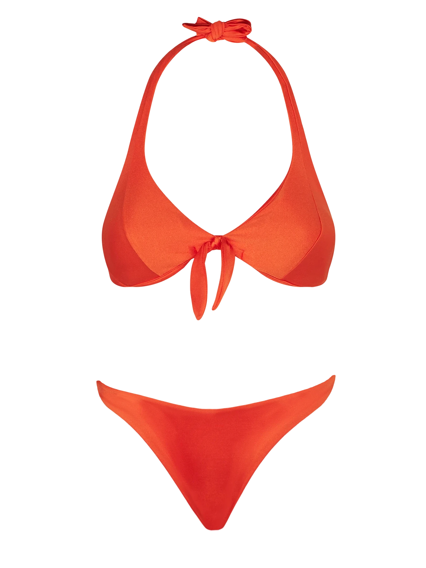 Shiny orange bikini with triangle top - MC2 Saint Barth