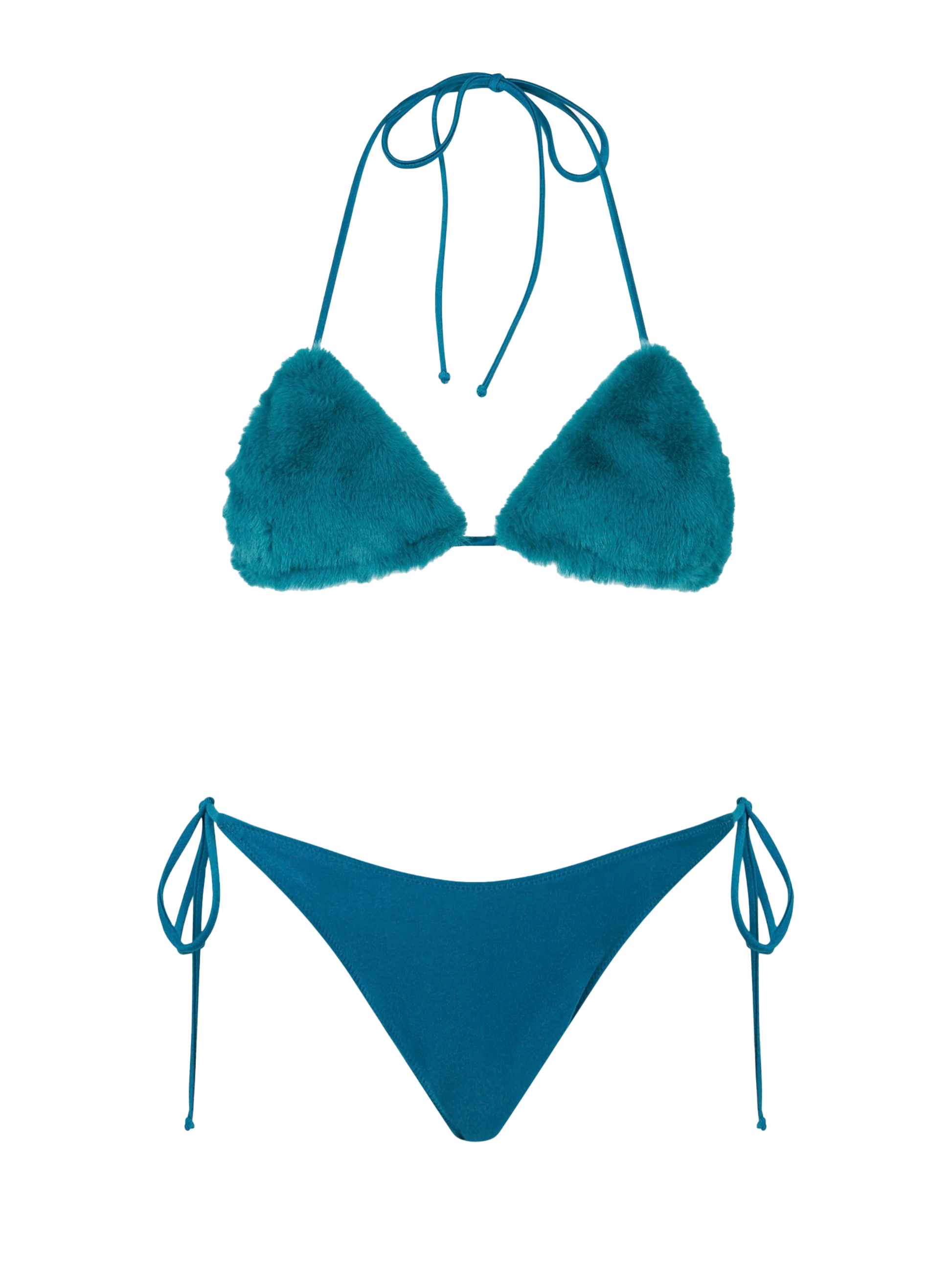Woman teal green triangle top bikini - MC2 Saint Barth