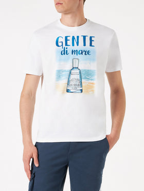 Man cotton t-shirt with Gente di Mare print | GIN MARE SPECIAL EDITION - MC2 Saint Barth