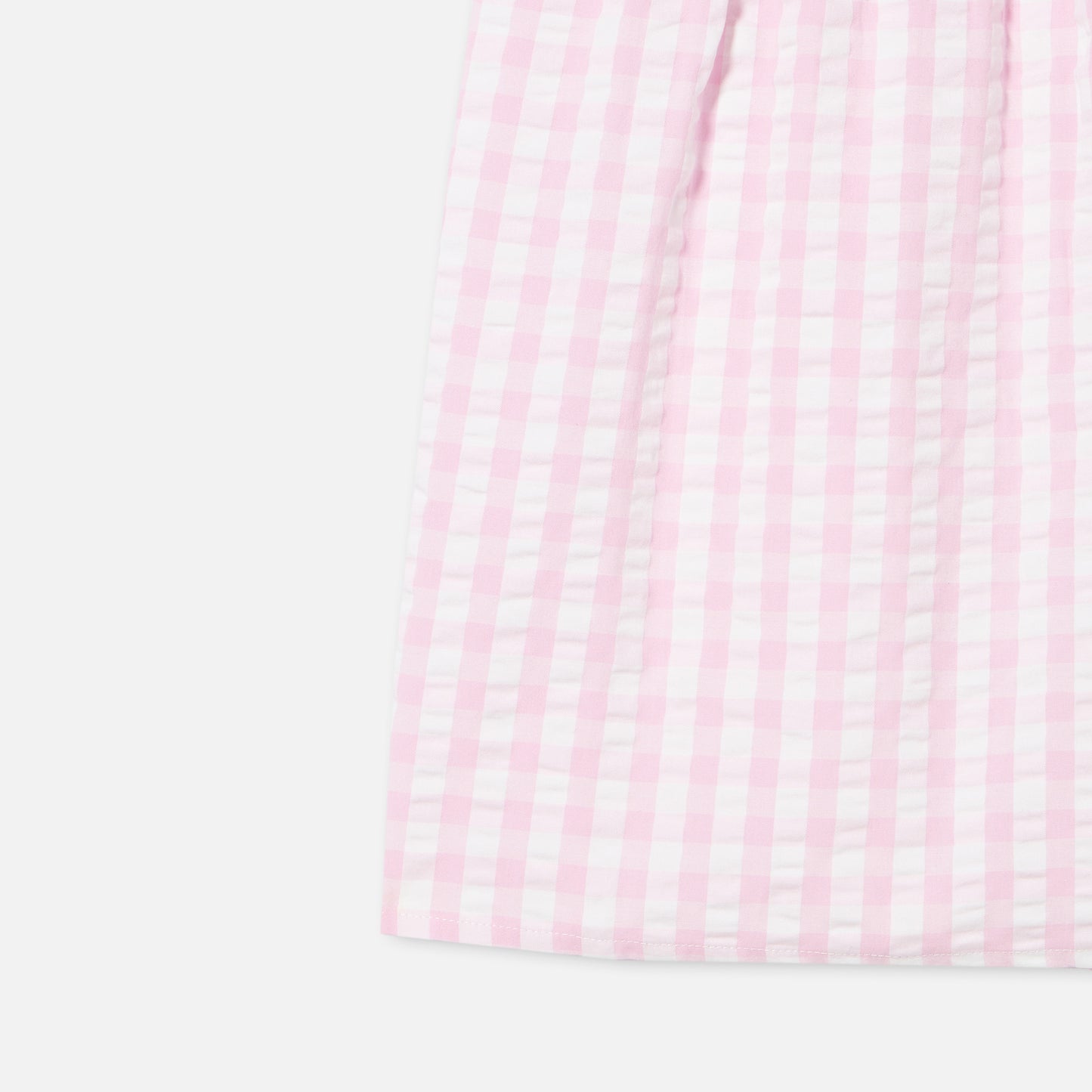 Pink vichy print girl's dress - MC2 Saint Barth