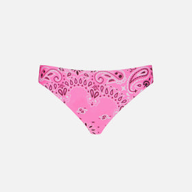 Girl swim briefs with pink bandanna print - MC2 Saint Barth