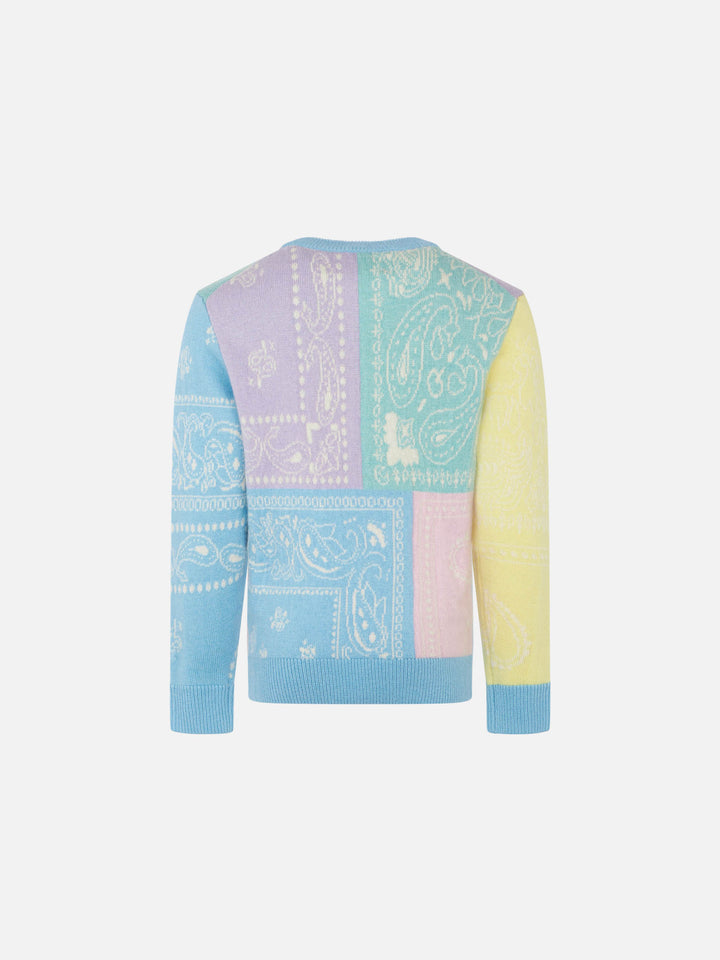 Girl bandanna print brushed sweater - MC2 Saint Barth