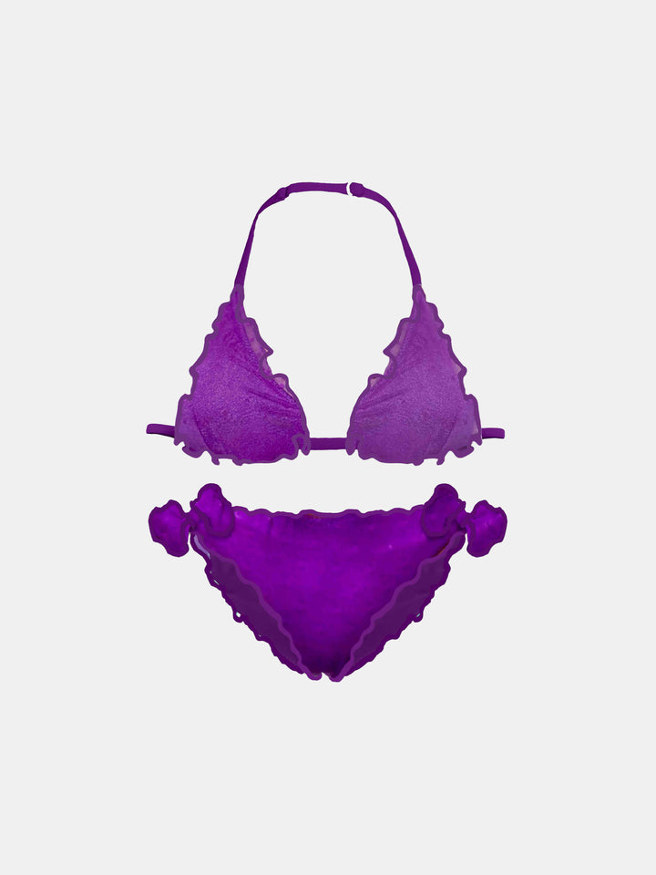 Girl purple triangle bikini - MC2 Saint Barth