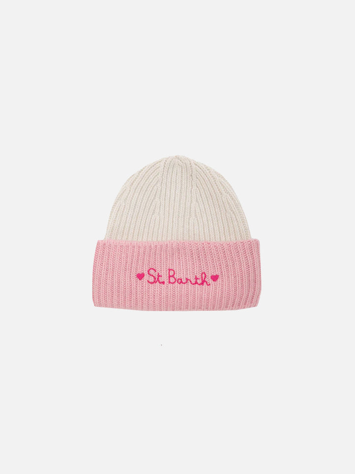 Girl knit beanie with St. Barth embroidery - MC2 Saint Barth