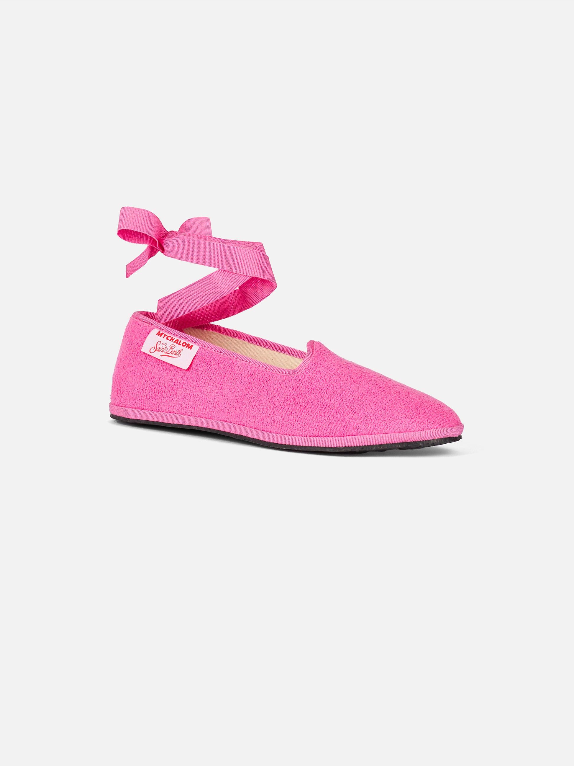 Girl pink terry slipper loafer | MY CHALOM SPECIAL EDITION - MC2 Saint Barth