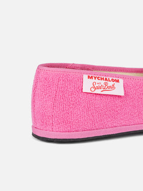 Girl pink terry slipper loafer | MY CHALOM SPECIAL EDITION - MC2 Saint Barth
